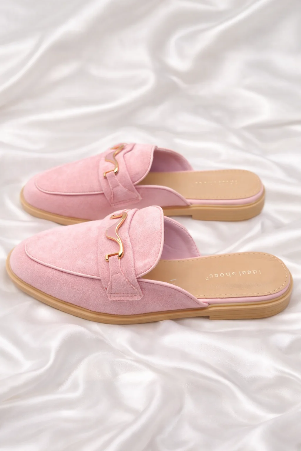 Vegan Suede Slip On Loafer Mule - Image 2