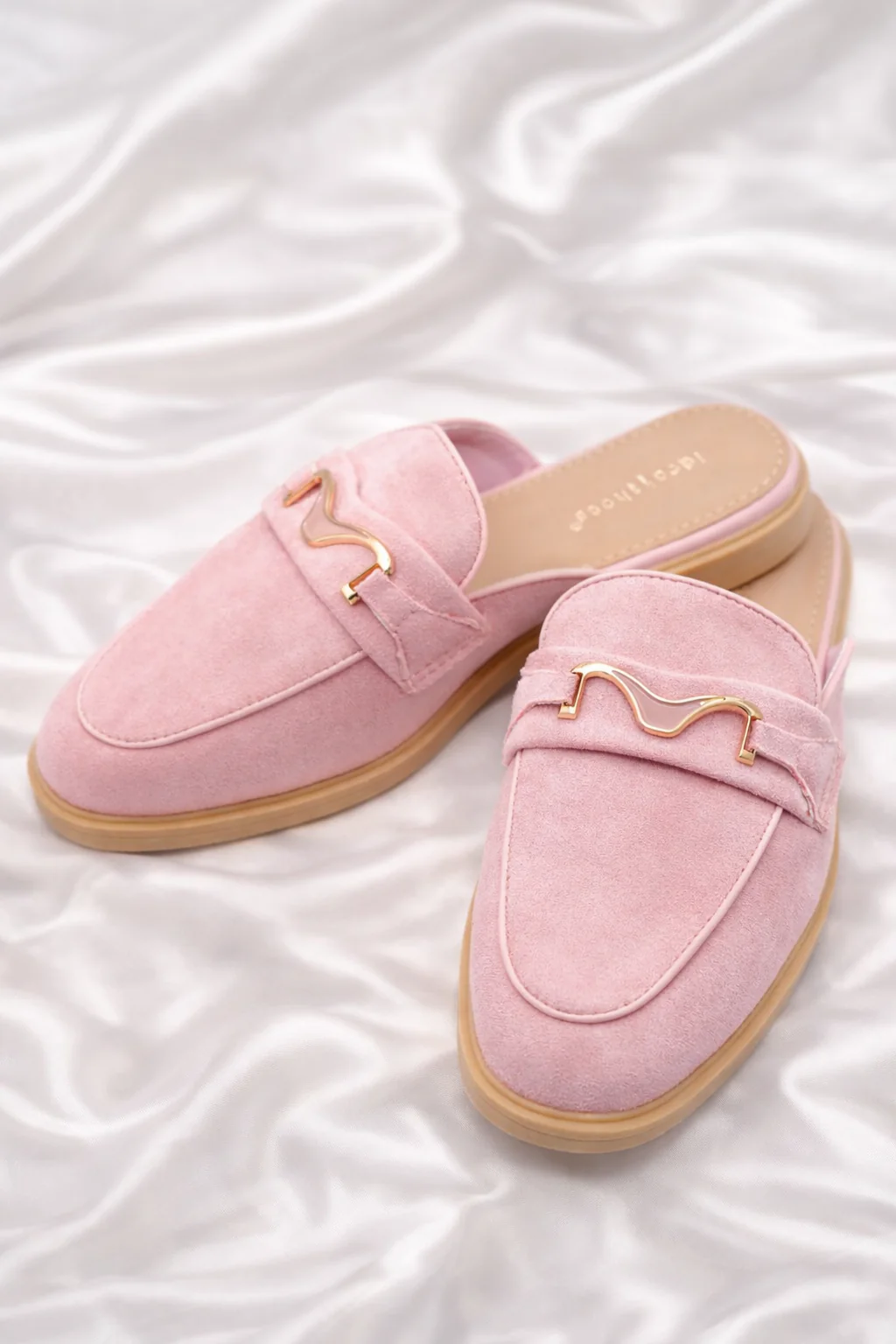 Vegan Suede Slip On Loafer Mule - Image 4