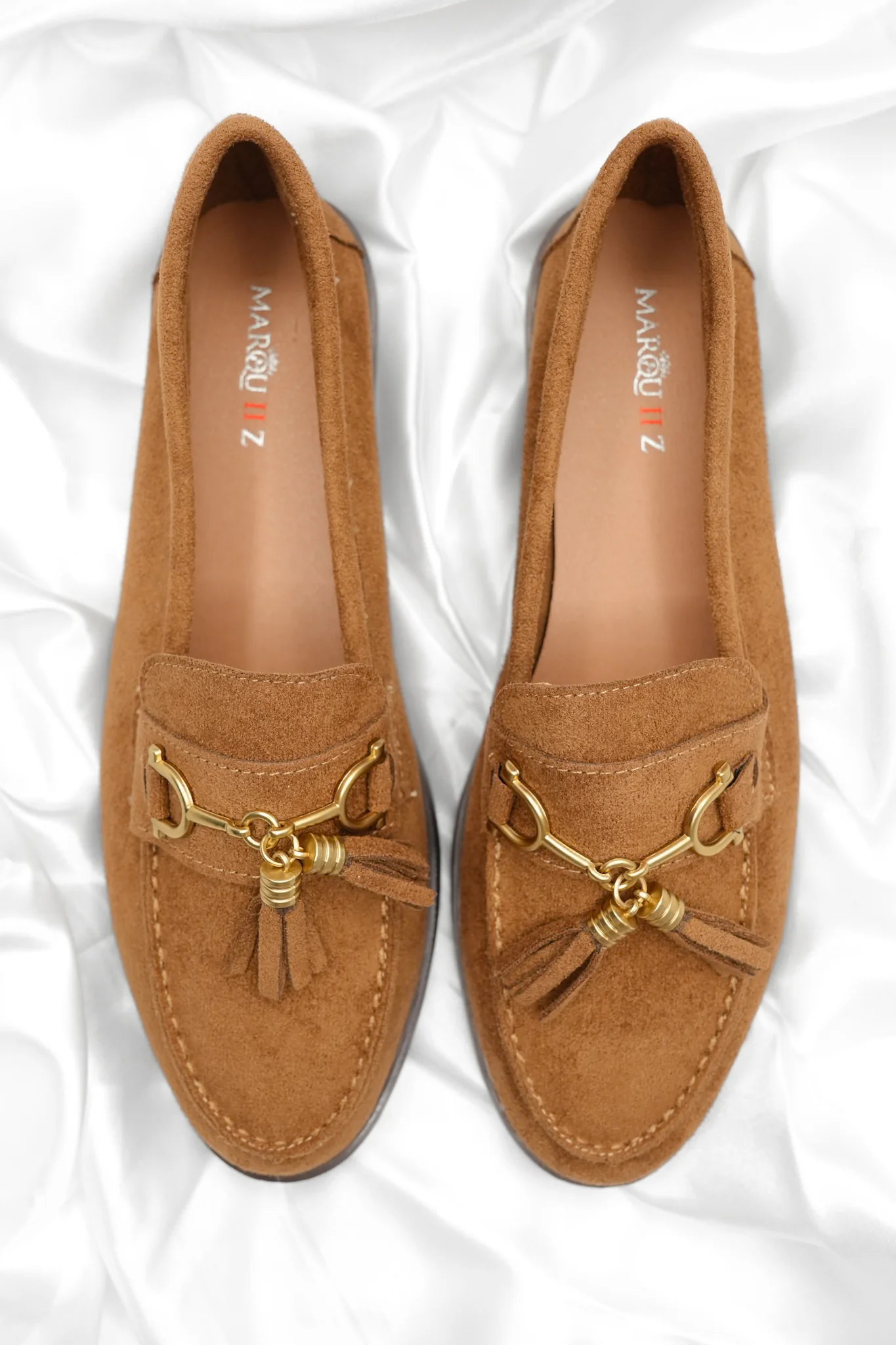 Vegan Suede Slip On Loafer with Tassel - Image 6