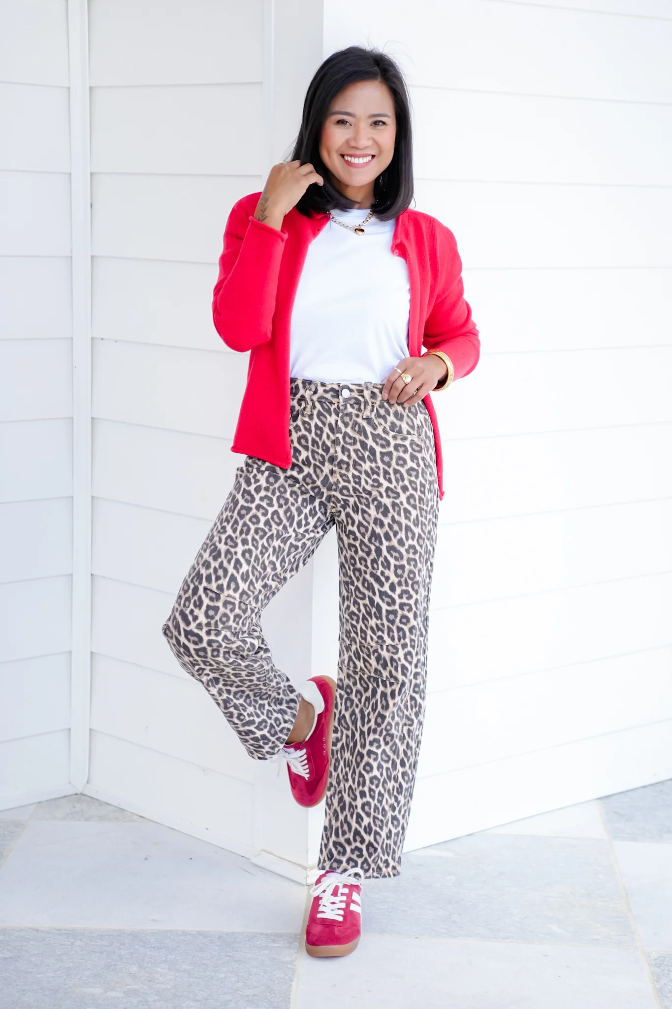 Vervet High Rise Leopard Barrel Jeans - Image 11