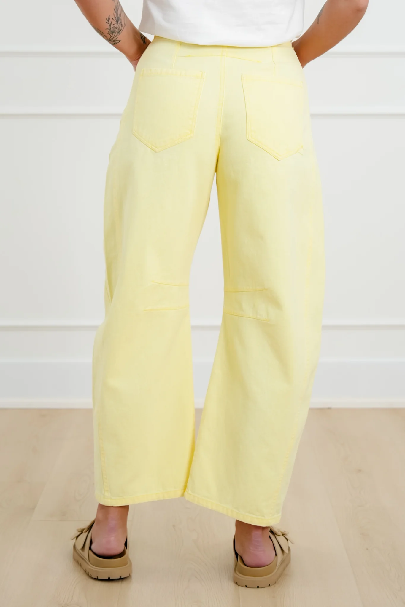 Restock! Wash High Waist Barrel Pants with Belt - Image 9