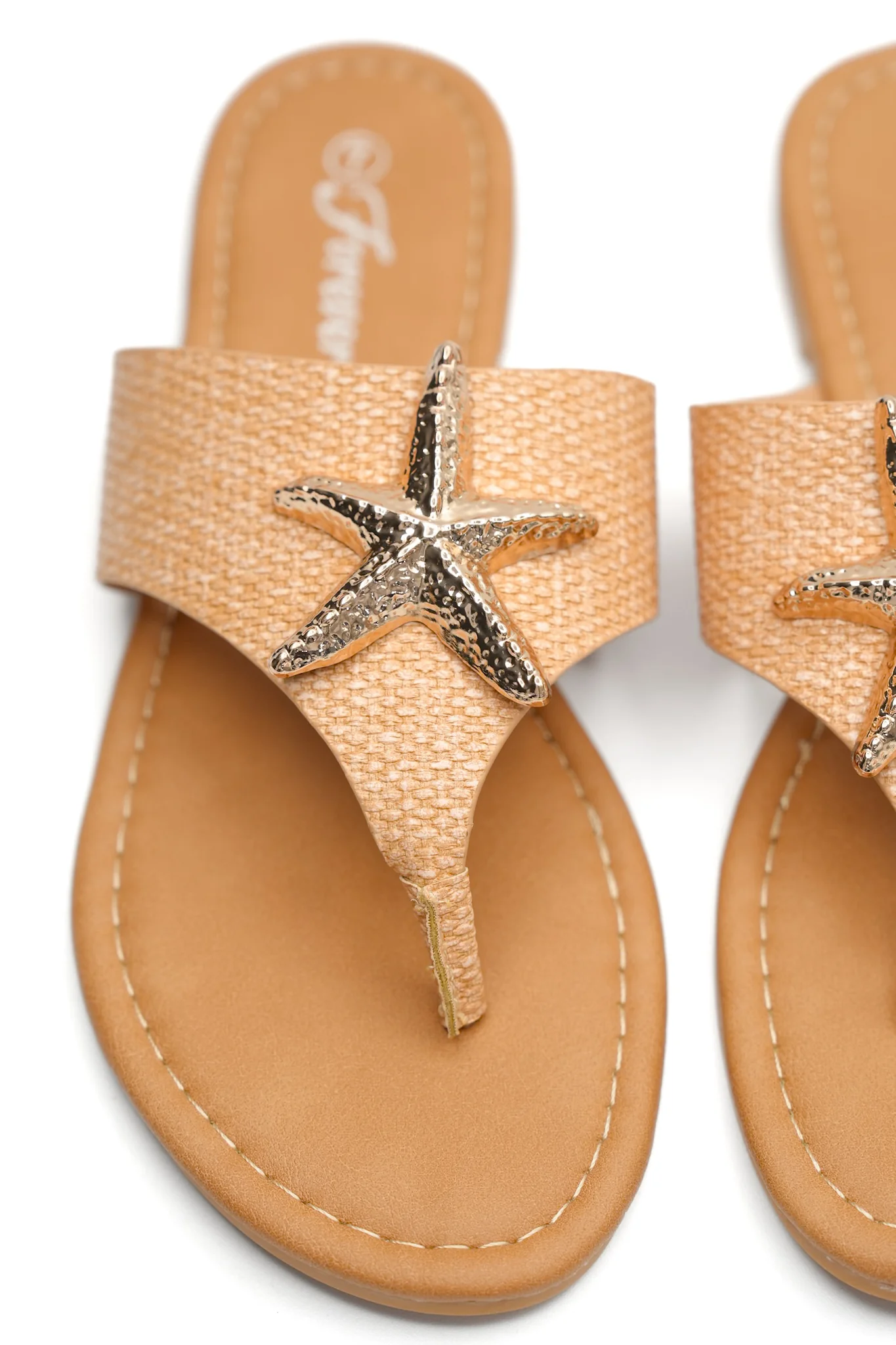 Woven Raffia Starfish Accent Thong Sandal - Image 4